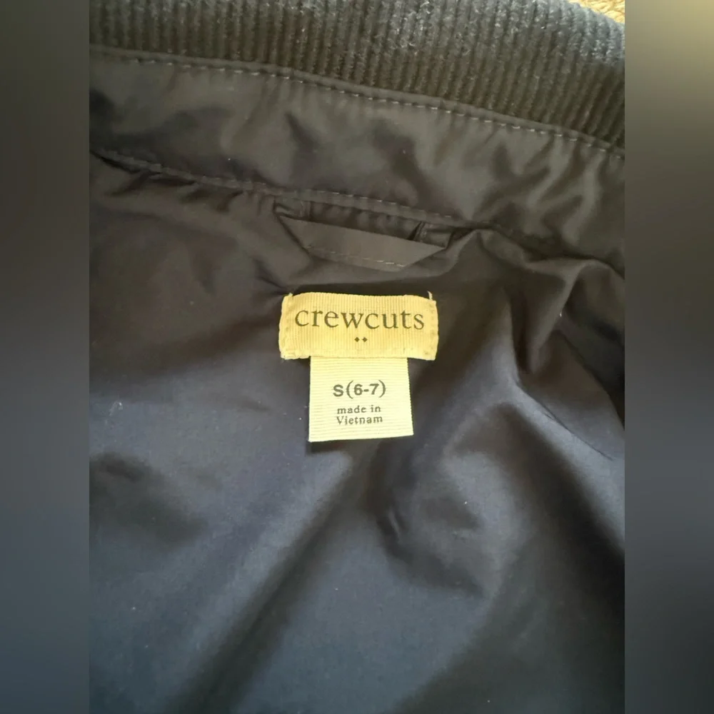 J Crew Boys Navy Quilted Jacket with Gold Buttons - Picture 6 of 6
